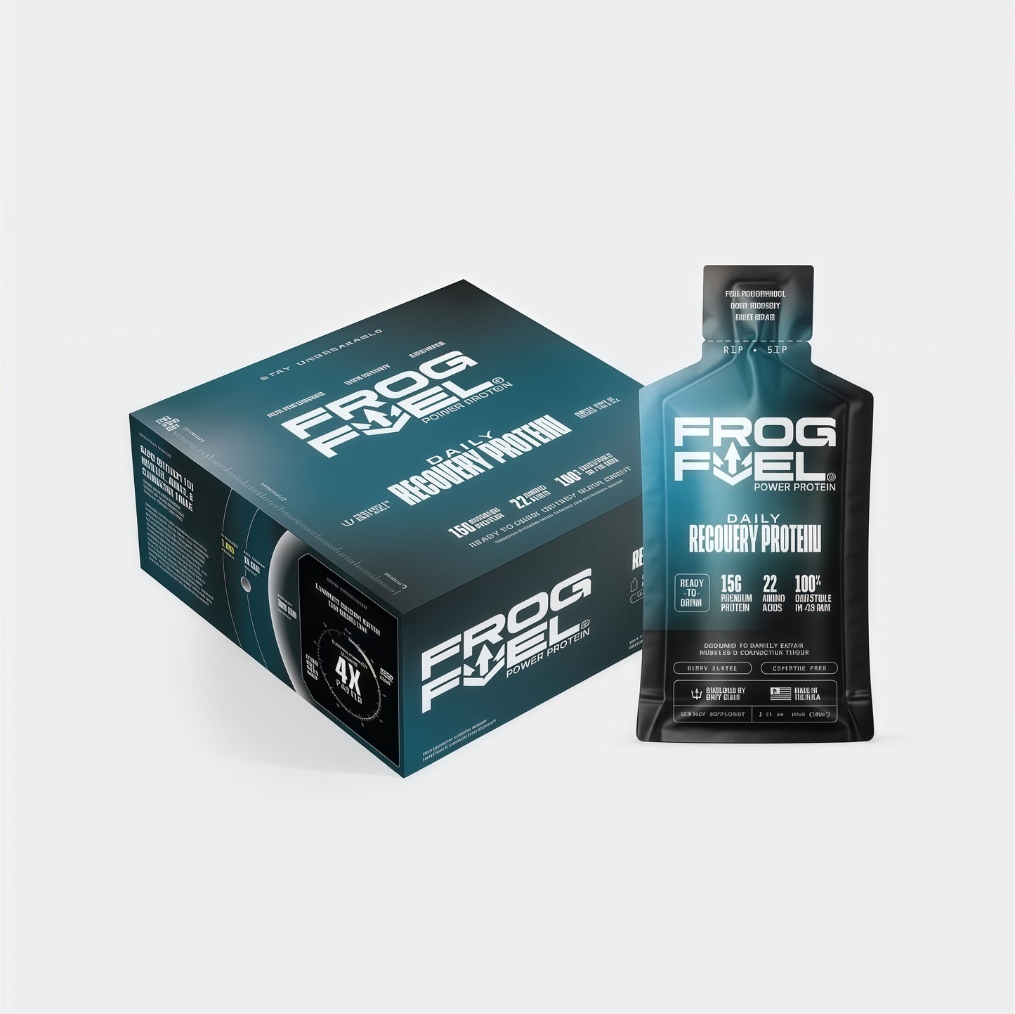 Frog Fuel Power Regular Protein Shot,15g Protein Nano-Hydrolyzed Grass Fed Collagen, Post Workout, Gluten Free, Fat& Sugar Free, 22 Amino Acids, 0 Carbs, Berry